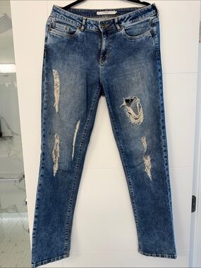 Vero Moda Distressed Blue Skinny Jeans